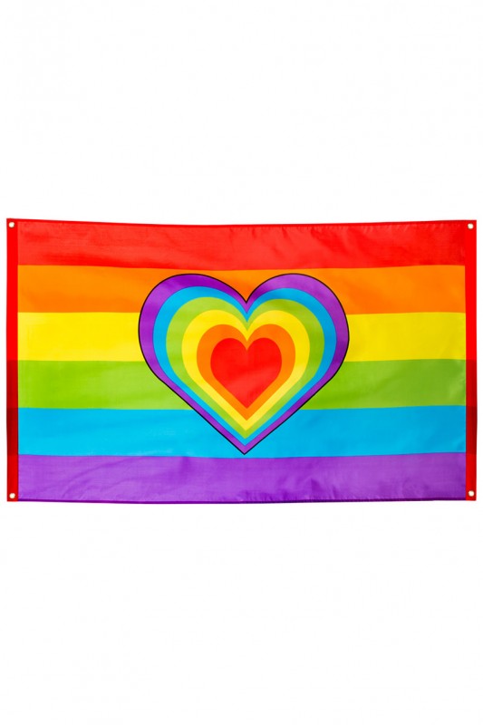 Vlag Regenboog LOVE  90 x 150 cm