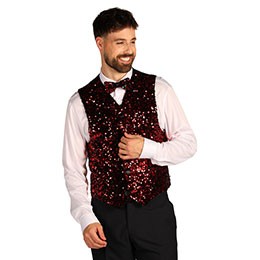 Heren paillettenvest 