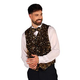 Heren paillettenvest 