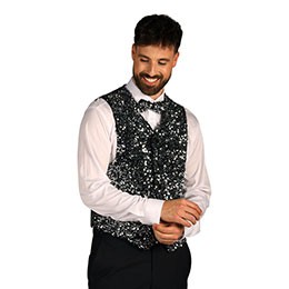 Heren paillettenvest 