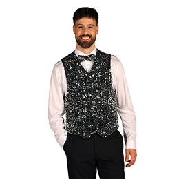 Heren paillettenvest 