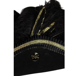 Luxe hoed piraat Jack zwart