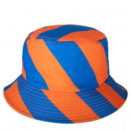 Bucket hat oranje blauw