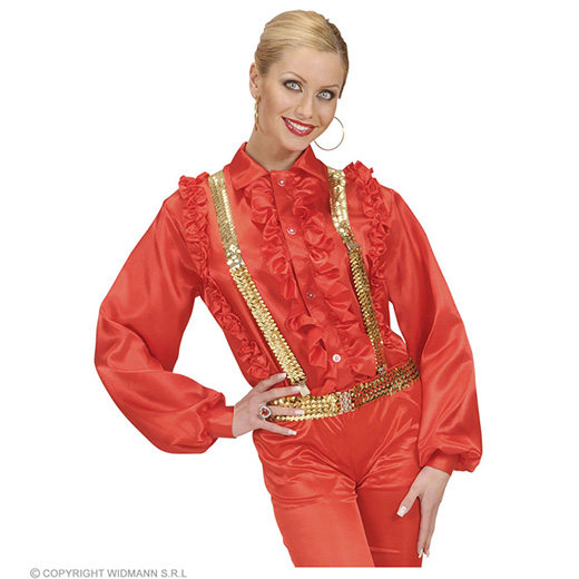 riem pailletten, goud