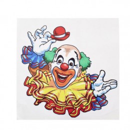 Raamsticker clown 35x40 cm.