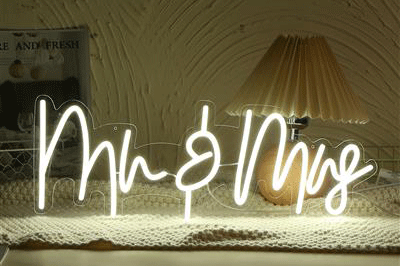 Neon ledlicht Mr & Mrs