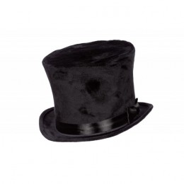 Hoge hoed velvet XL (met elastiek)