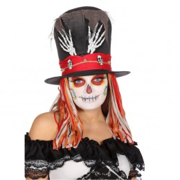 Hoed Voodoo met handen skelet