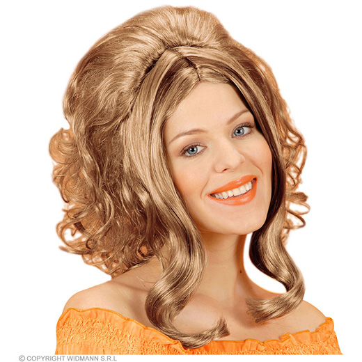 pruik, catherine blond met bruine accenten