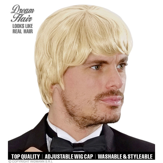 pruik droomhaar, musicus blond