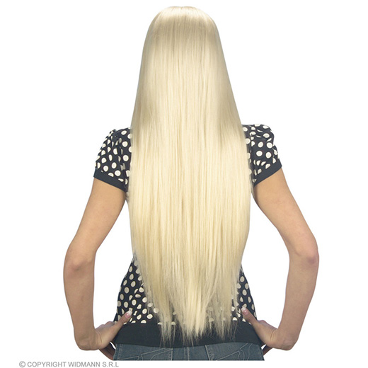 pruik, blond extra lang
