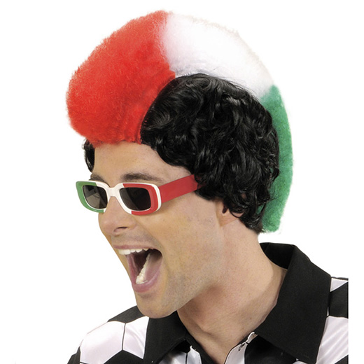 pruik, supporter italië man