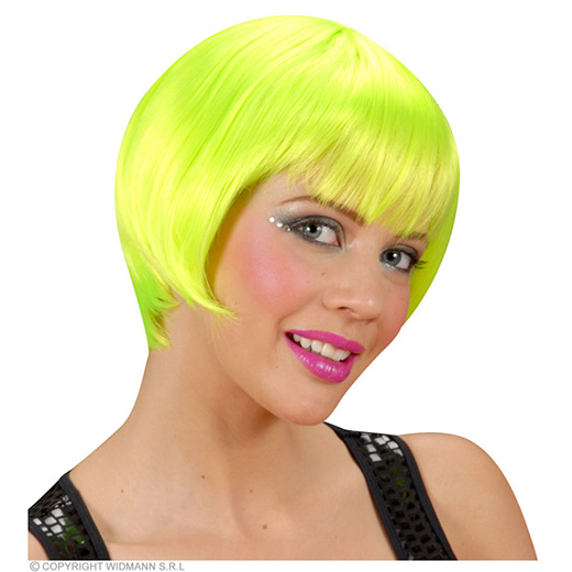 pruik, rave neon groen