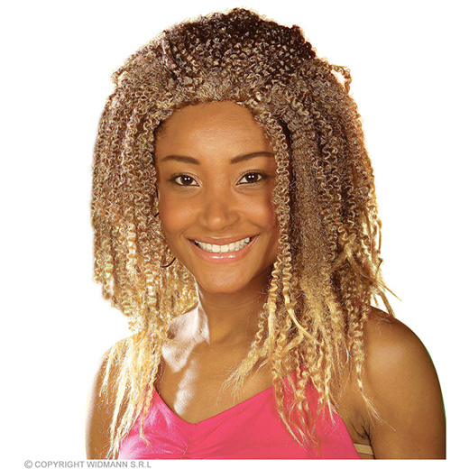 pruik, rasta blond