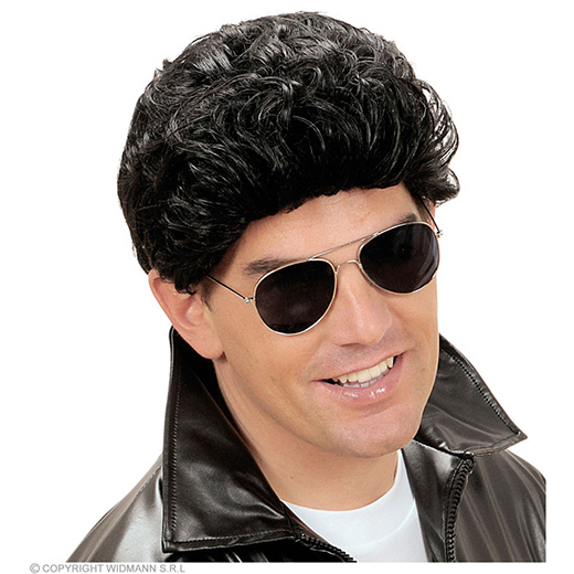 pruik, t-birds zwart