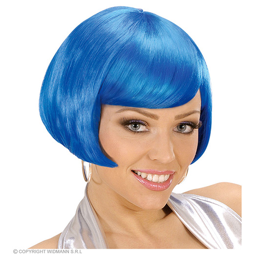 pruik, valentina blauw