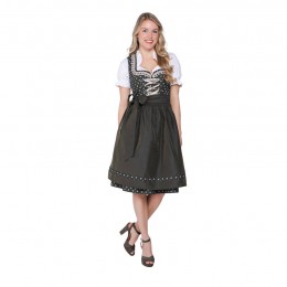 Dirndl jurkje 3-delig bosgroen 100% katoen