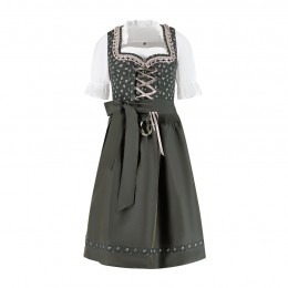 Dirndl jurkje 3-delig bosgroen 100% katoen