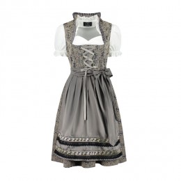 Landhaus Dirndl 3-delig taupe/donkerblauw