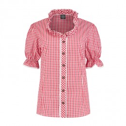 Blouse oktoberfest rood wit dames 