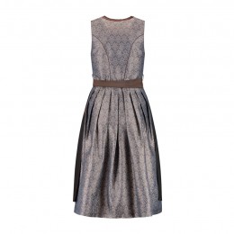 Dirndl jurkje 2-delig luxe jaquard chocolade bruin