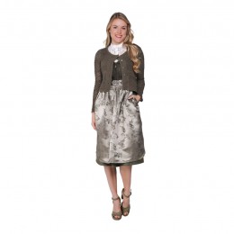 Dirndl jurkje 2-delig Jaquard velours groen