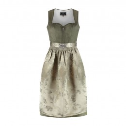 Dirndl jurkje 2-delig Jaquard velours groen