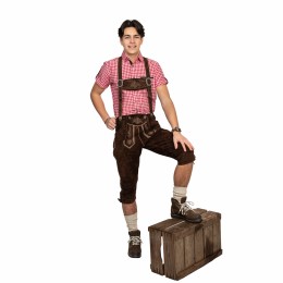 Lederhose bruin lang kwaliteitsleder