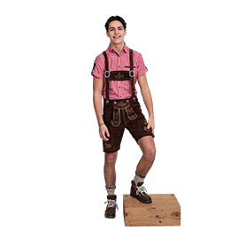 Lederhose bruin kort leder original