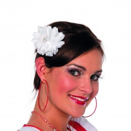 Haarclip bloem mini wit