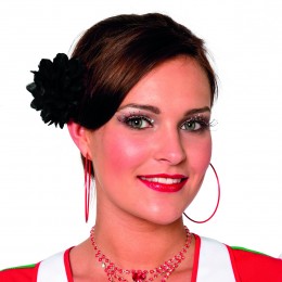 Haarclip bloem mini zwart