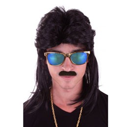 Pruik johnny zwart