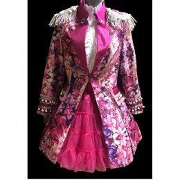 Carnavalsjasje luxe Pink Flower Dames
