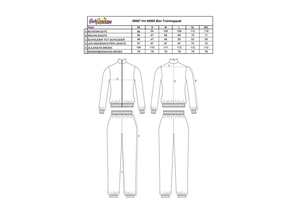 Trainingspak Bier unisex