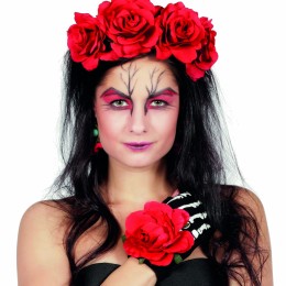 Set Day of the dead, diadeem oorbellen handschoenen