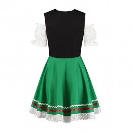 Dirndl jurkje 2-delig zwart-groen