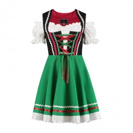 Dirndl jurkje 2-delig zwart-groen