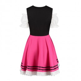 Dirndl jurkje 2-delig zwart-roze