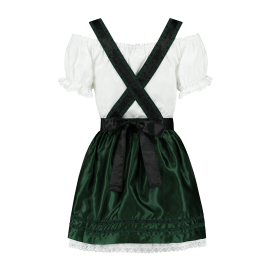 Dirndl jurkje modieus 3-delig groen kort