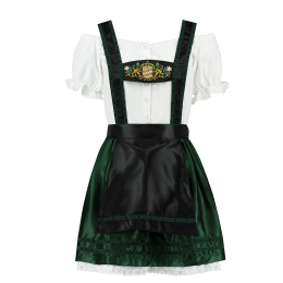 Dirndl jurkje modieus 3-delig groen kort