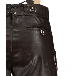 Lederhose bruin kort imitatie-leer