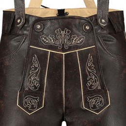 Lederhose bruin kort imitatie-leer