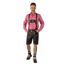 Lederhose bruin kort imitatie-leer