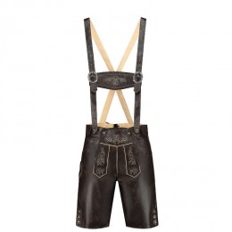 Lederhose bruin kort imitatie-leer