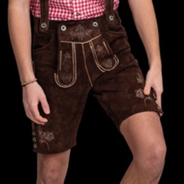 Lederhose bruin kort leder original