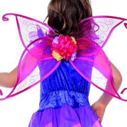 Vleugels pink met bloemetjes