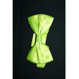 Vlinderstrikje satijn neongroen