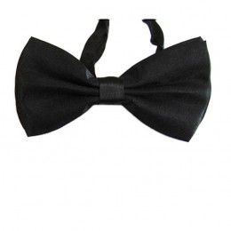 Vlinderstrikje satijn zwart