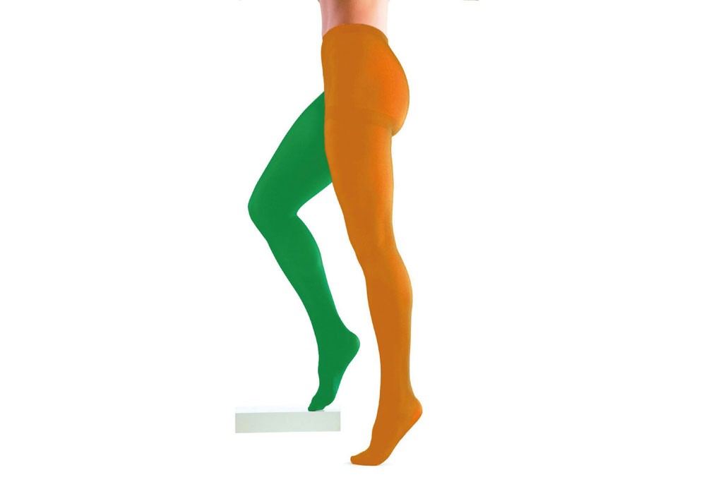Panty oranje groen