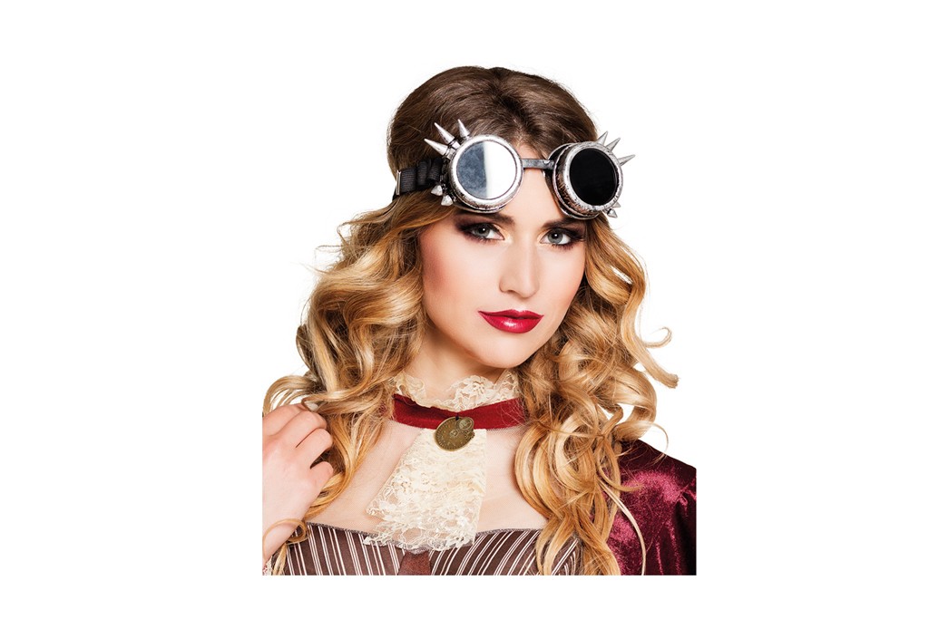 Steampunk bril cyberpunk zilver